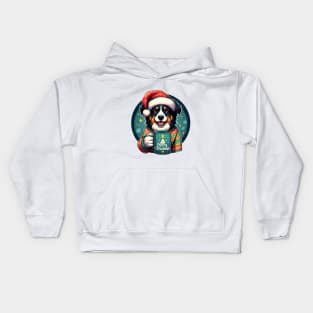 Christmas Black Tri Aussie Kids Hoodie